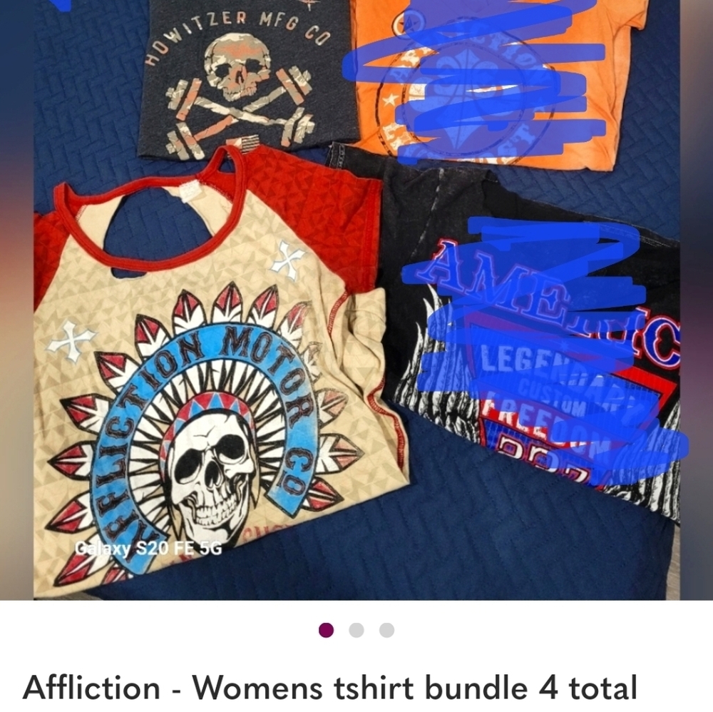 Affliction - Womens tshirt bundle 2 total